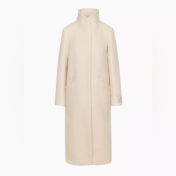 SOLD Aritzia Wilfred Cocoon Long Coat in Bone - Picture 7 of 9